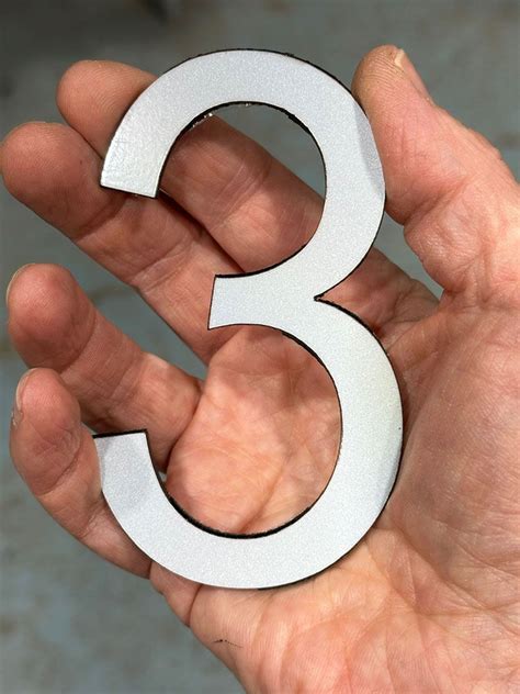 reflective inexpensive 4 metal house numbers|5 inch reflective house numbers.